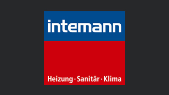 Offizielles Logo der Firma "intemann" - "Heizung * Sanitär * Klima".