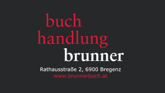 Offizielles Logo der buchhandlung brunner, inklusive Addresse.